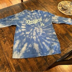 Gildan Blue and White Tie-Dye T-Shirt